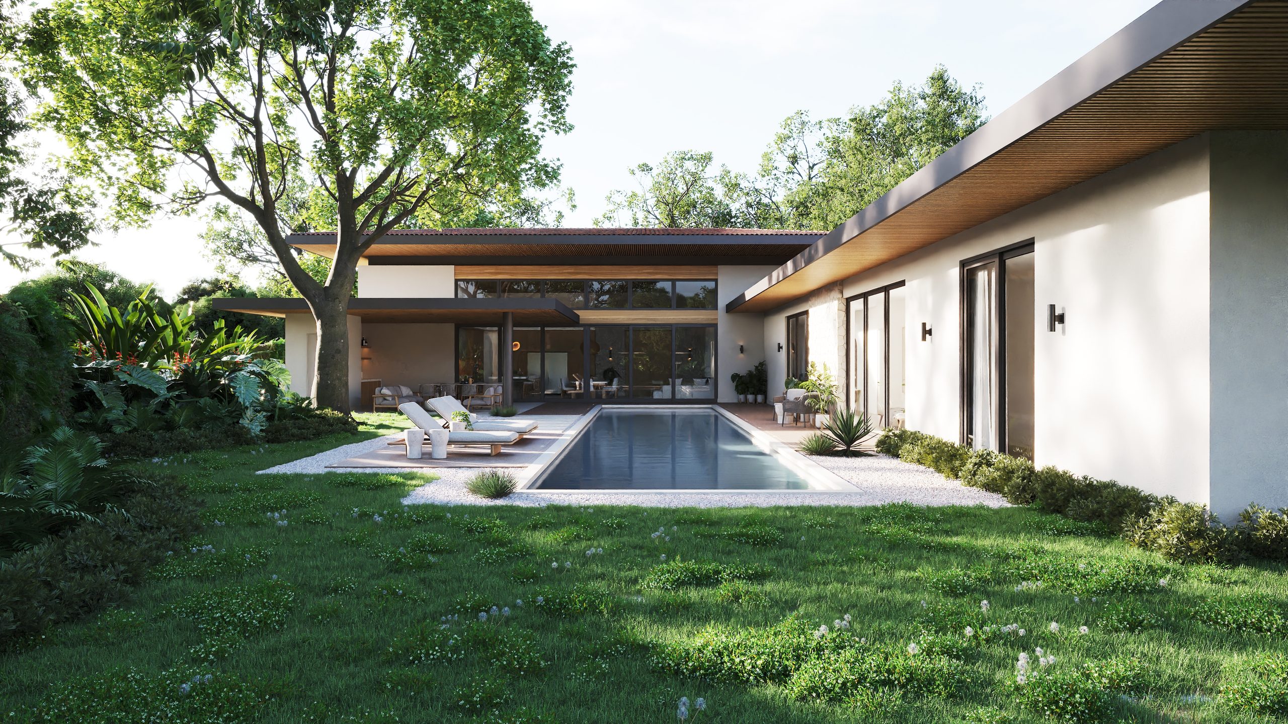 COR23-02 Coralis 23 modern tropical residence in Hacienda Pinilla – architectural rendering 2
