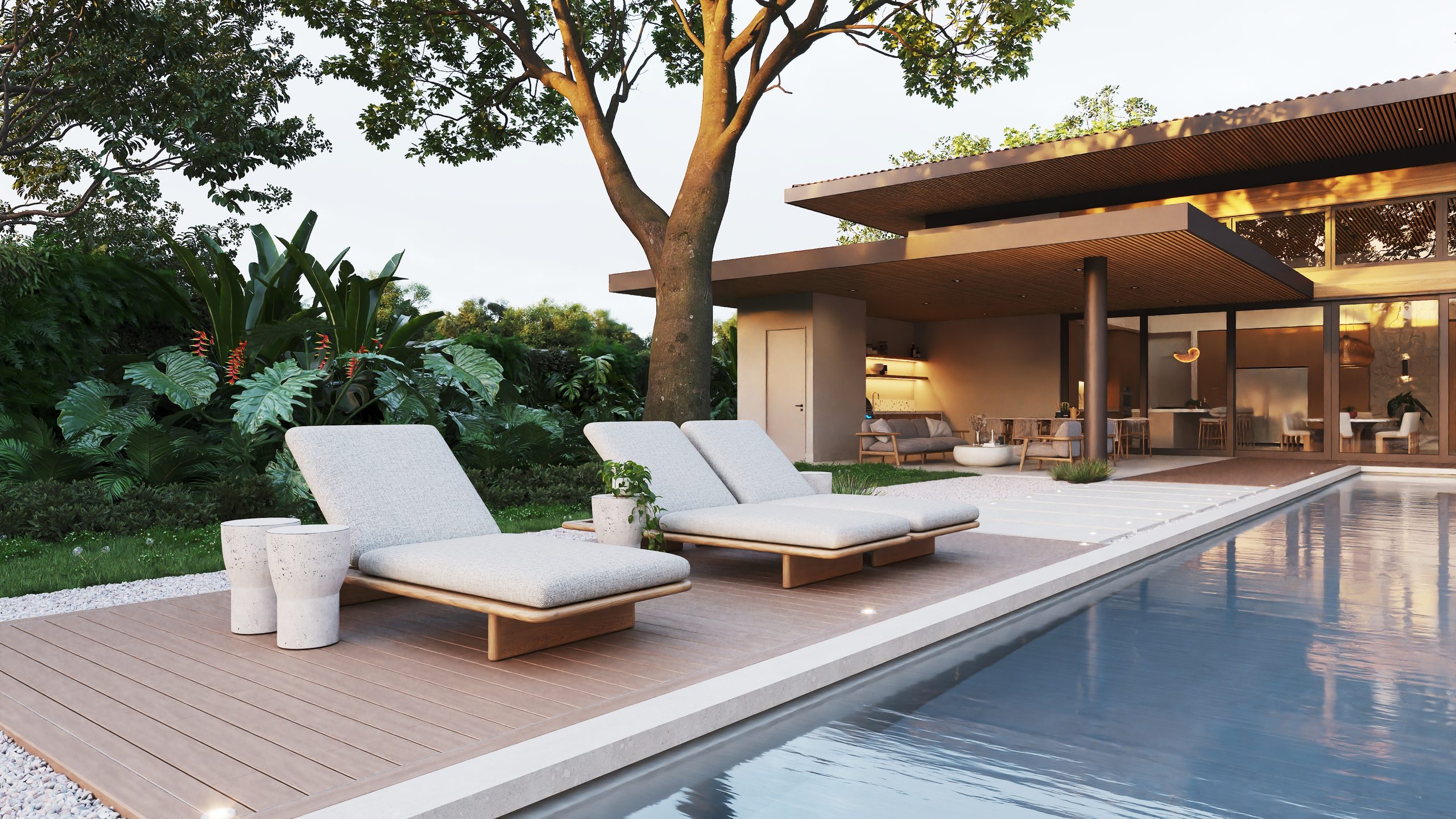 COR23-04 Coralis 23 modern tropical residence in Hacienda Pinilla – architectural rendering 4