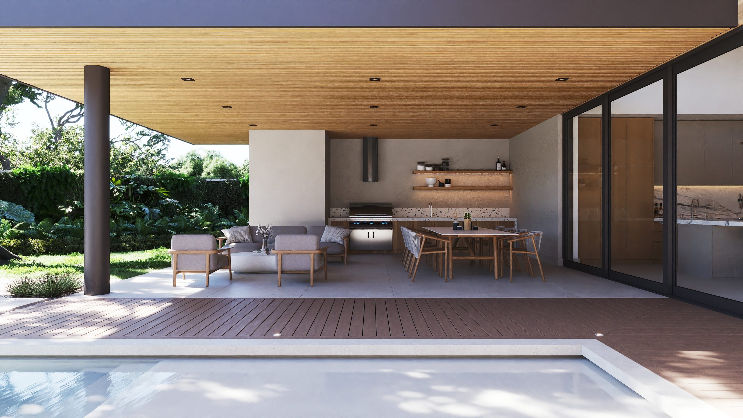 COR23-05 Coralis 23 modern tropical residence in Hacienda Pinilla – architectural rendering 5