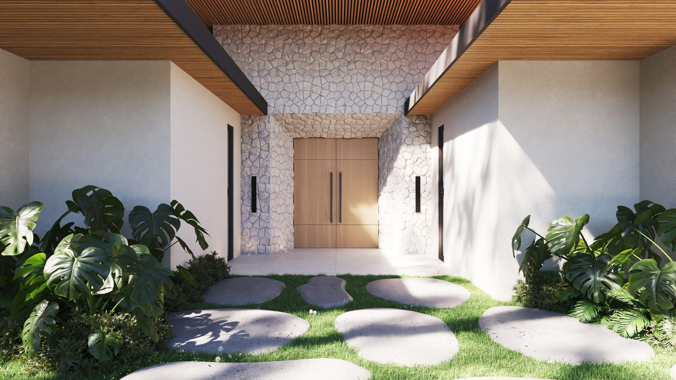 COR23-22 Coralis 23 modern tropical residence in Hacienda Pinilla – architectural rendering 22